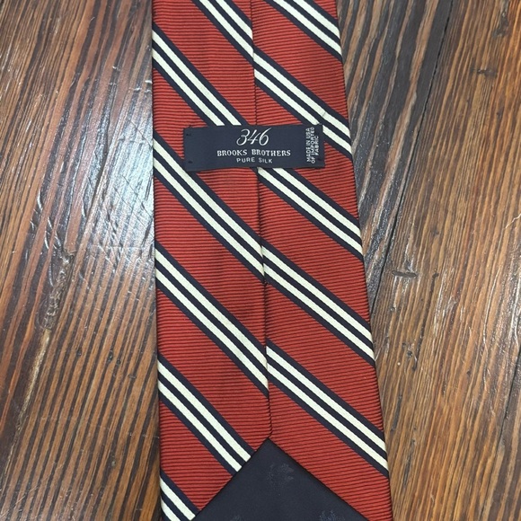 Brooks Brothers 346 Pure Silk Men’s Striped Neck Tie Made In USA - Picture 2 of 5